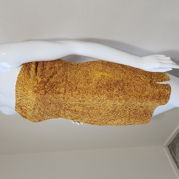 Revolve Privacy Please Tatum Strapless Mini Dress in Gold Size Medium - Picture 6 of 12